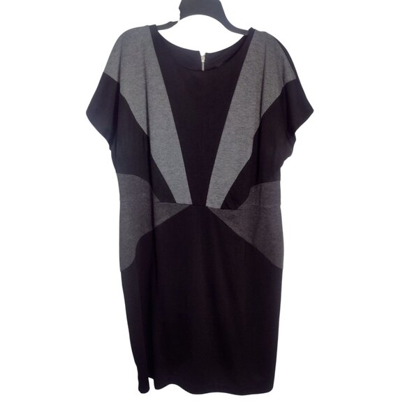 Lane Bryant Ponte Knit Colorblock Sheath Dress Size 18/20 Preppy Office Stretch - Picture 1 of 7